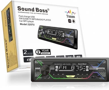 Sound Boss SB-3257U Charge Pro+ DUAL USB/Bluetooth/FM/AUX/SD/UNIVERSAL Car Stereo